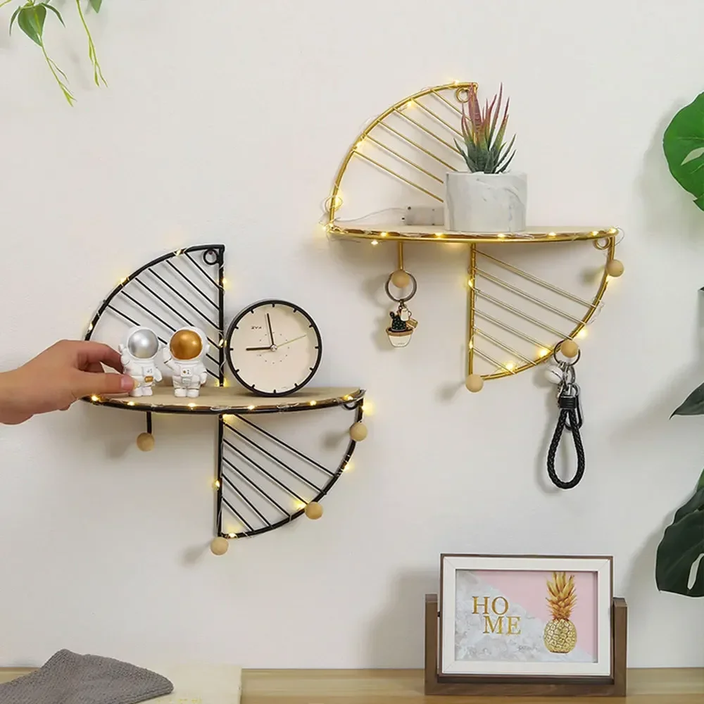 Home Decor Minimal - Moderne minimalistische creatieve halfronde rechthoekige wandplank