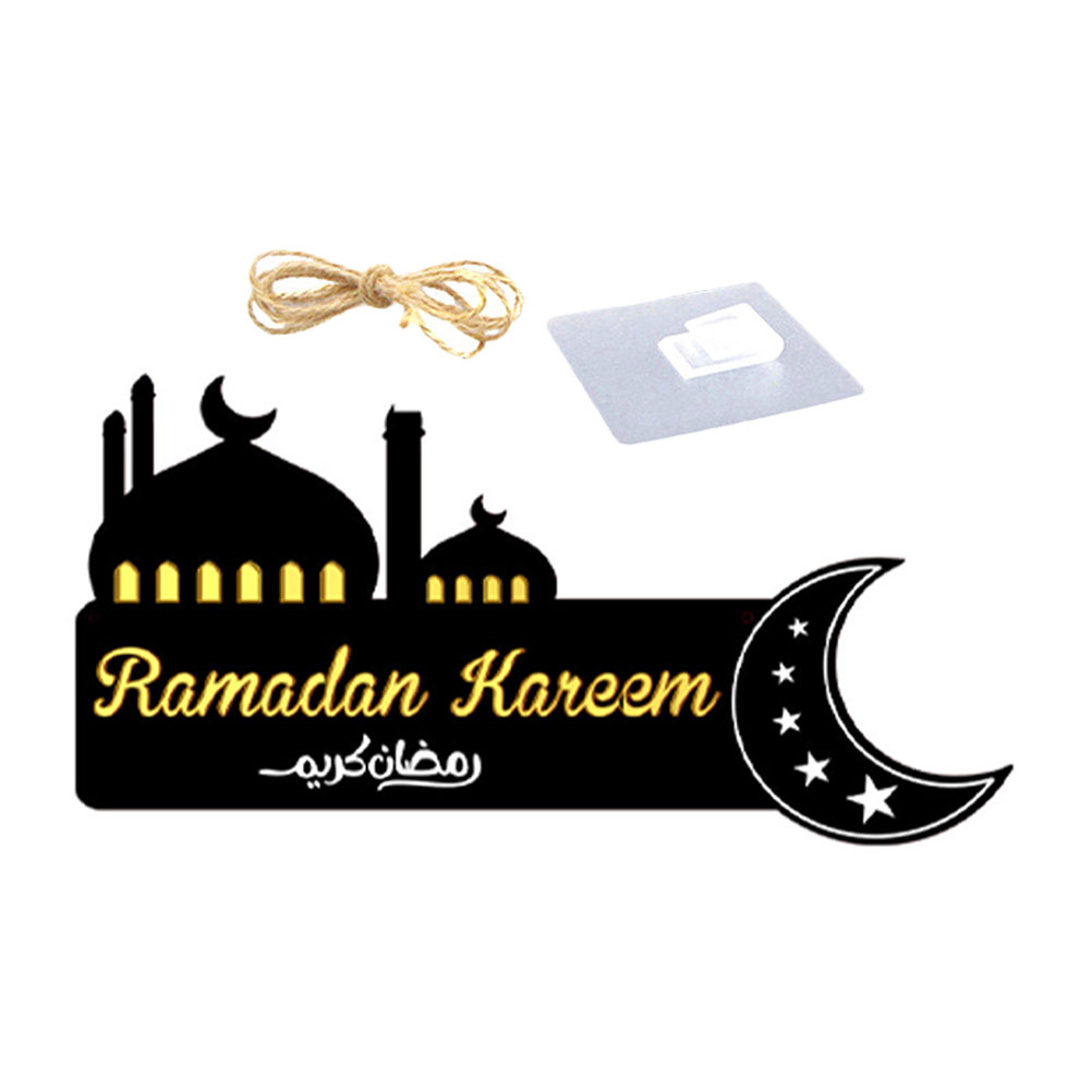 Home Decor Ramadan - Eid Ramadan Houten Hangplaatje met Fijne