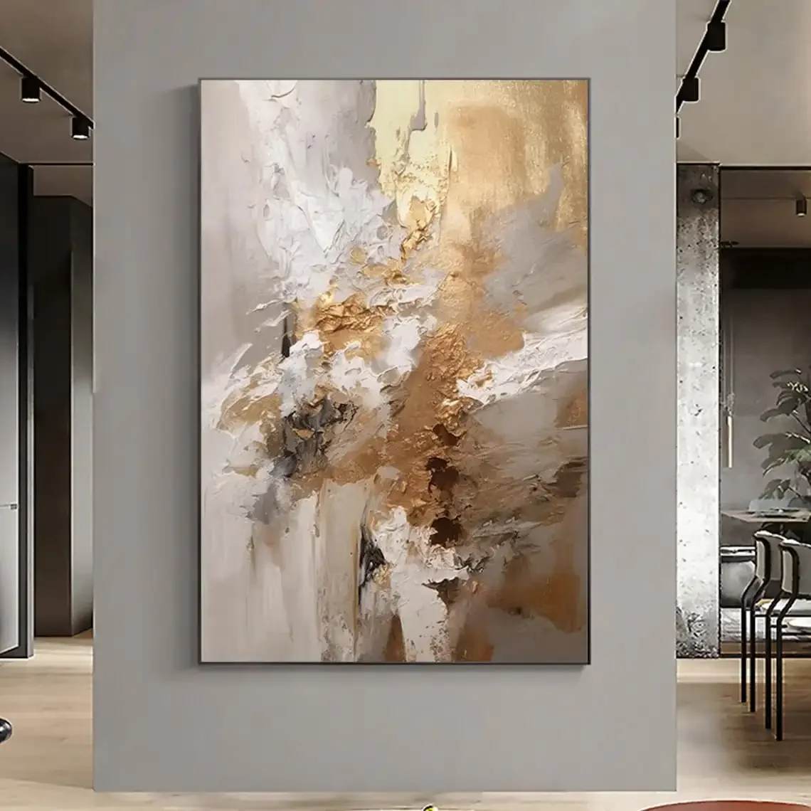 Home Decor Minimal - Abstract textuur olieverfschilderij op canvas minimalistische