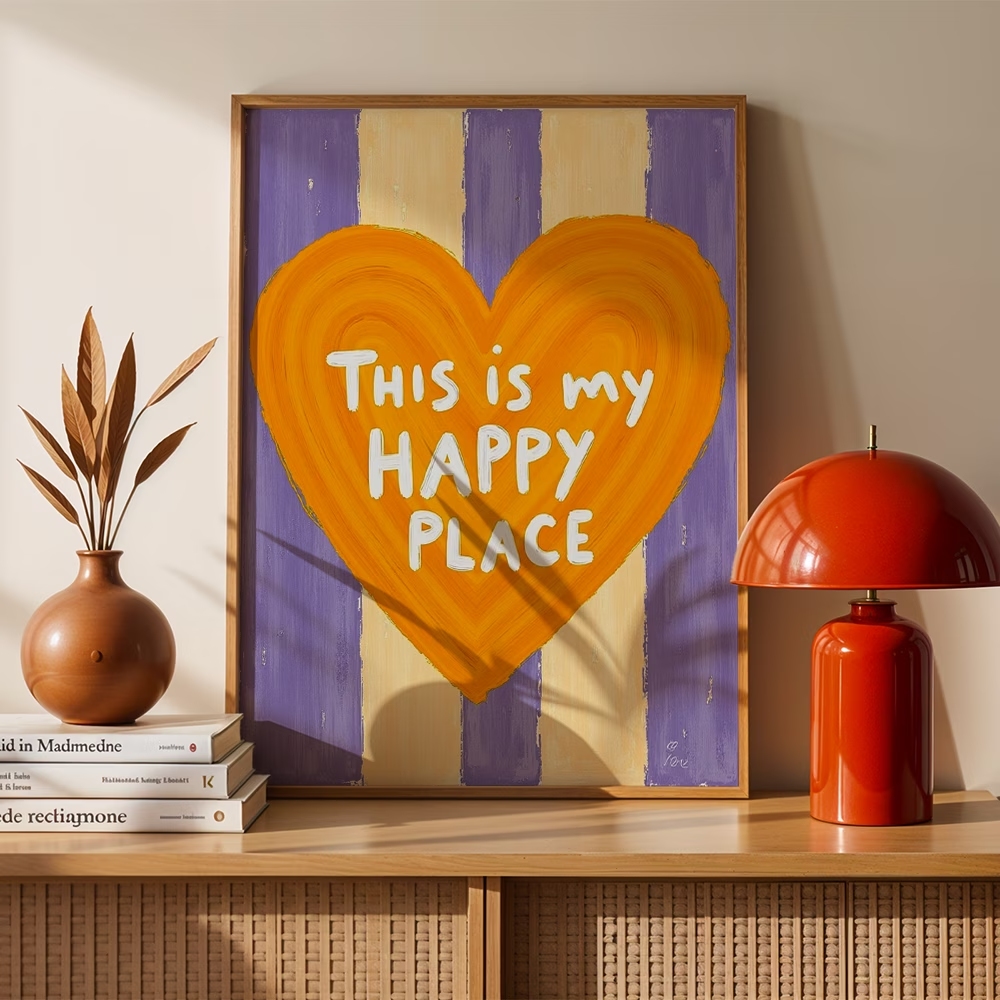 Home Decor Quotes - Modern, retro dit is mijn gelukkige