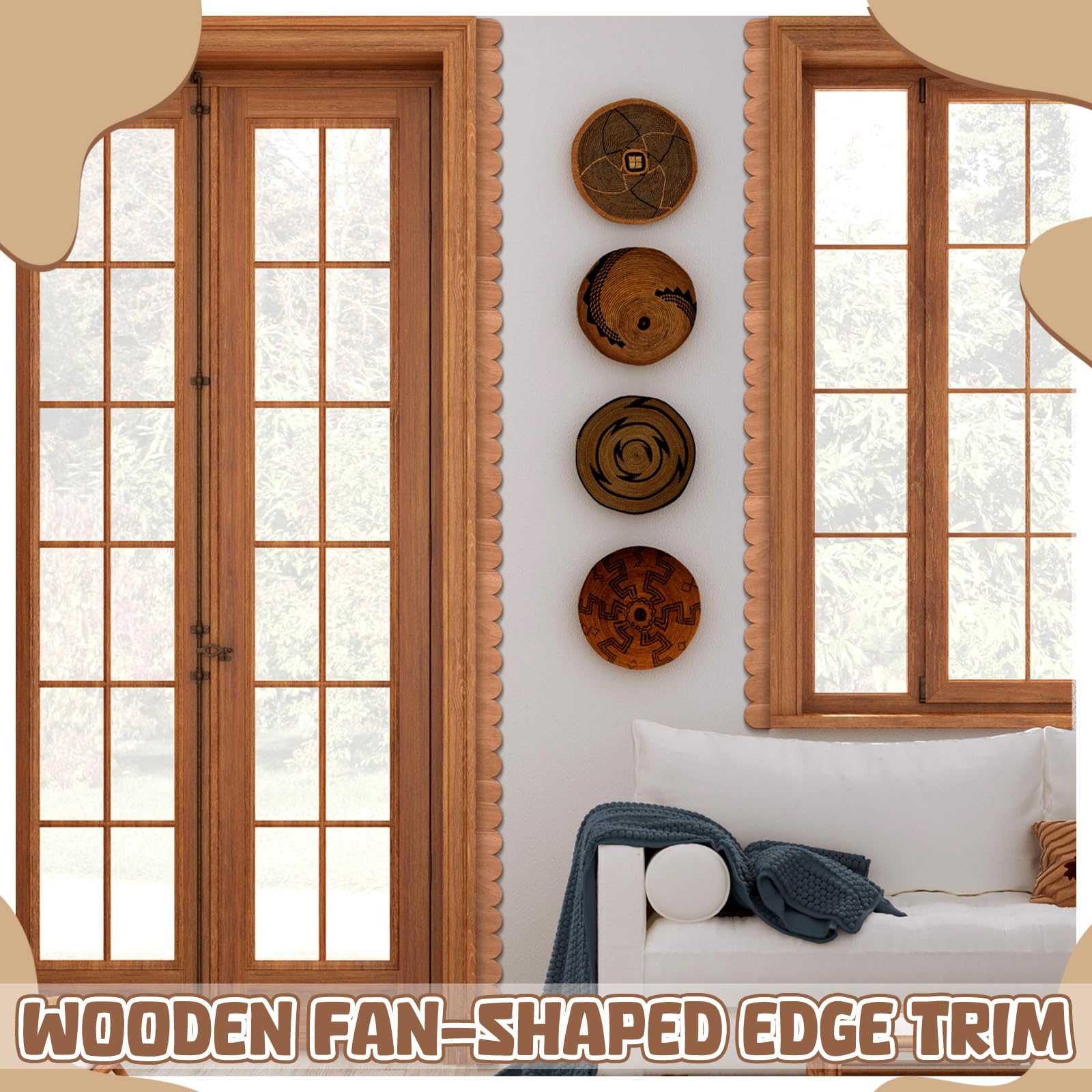 12 stuks gegolfd houten sierli - Home Decor Wall Molding recensie en prijs