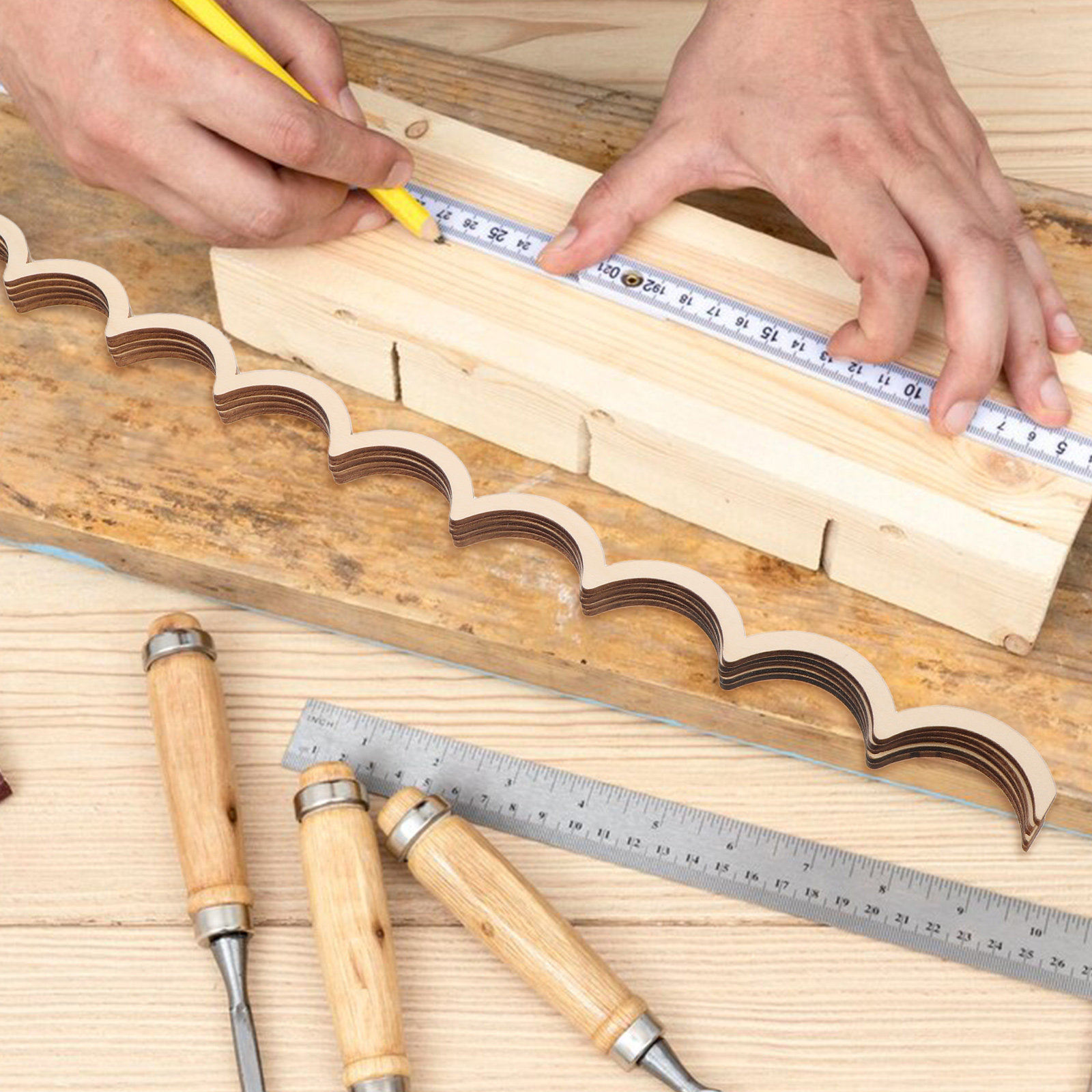 30 stuks onafgewerkte houten p - Home Decor Wall Molding recensie en prijs