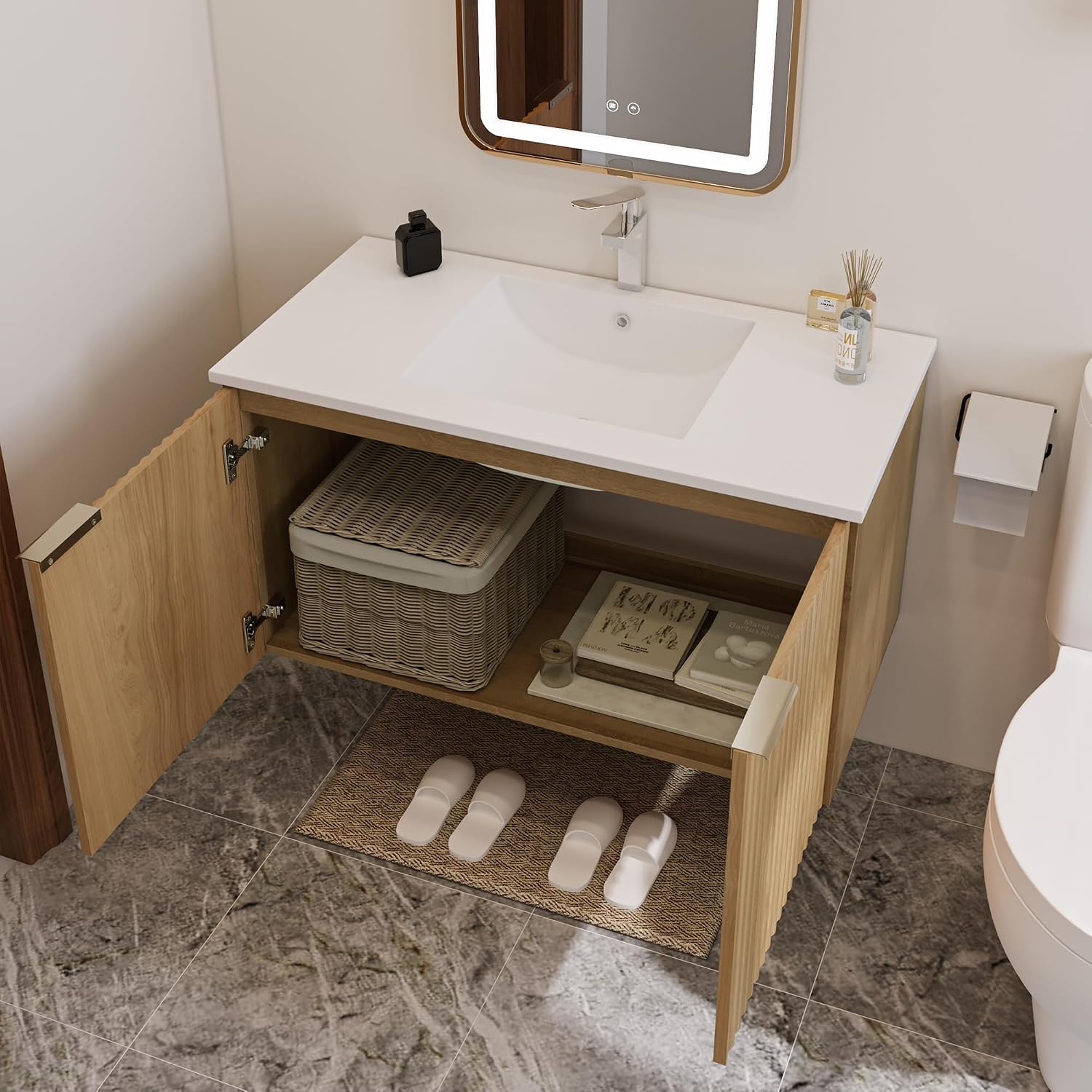Moderne zwevende badkamermeube - Floating Shelves recensie en prijs