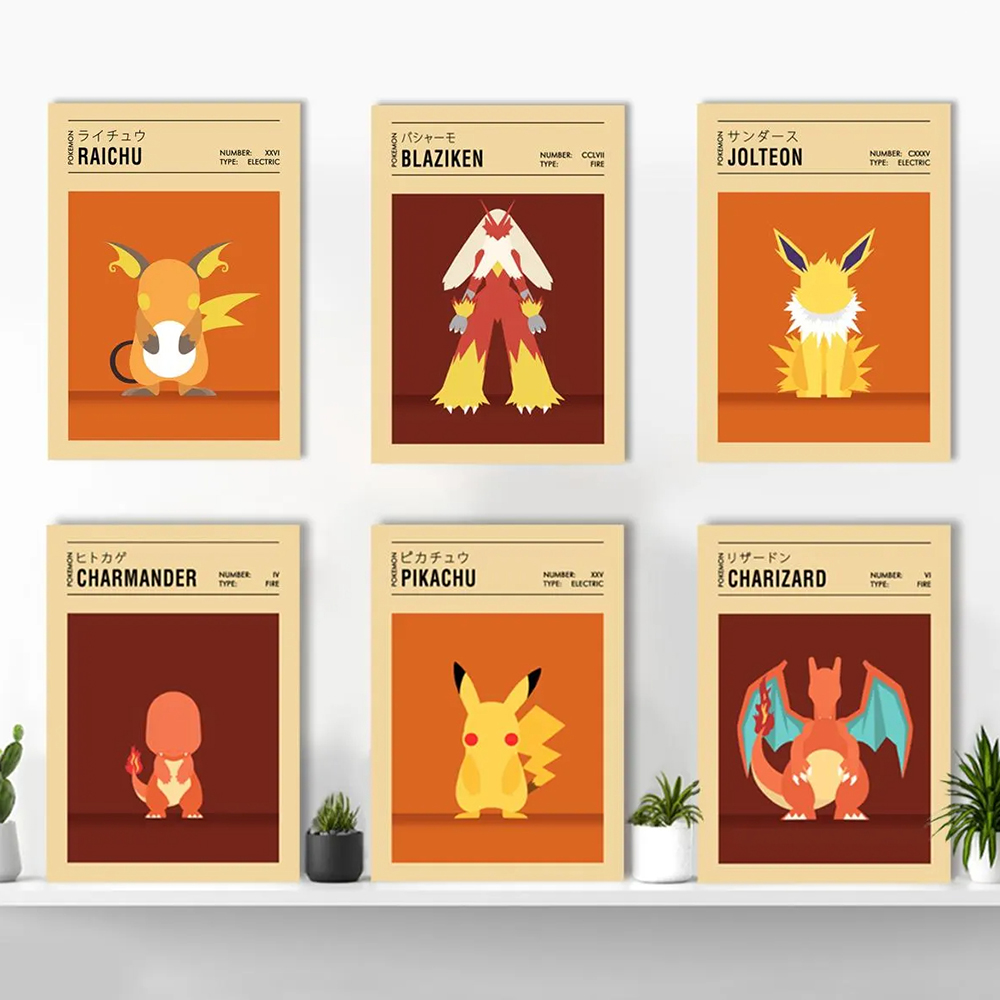 Retro Pokemon minimalistische  - Home Decor Minimal recensie en prijs