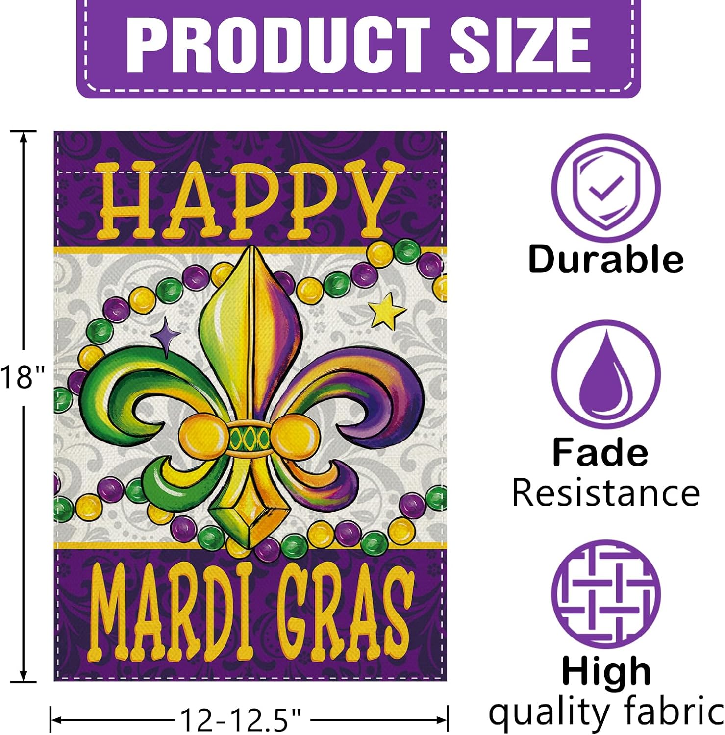 Dyrenson Happy Mardi Gras Fleu - Home Decor New Orleans recensie en prijs