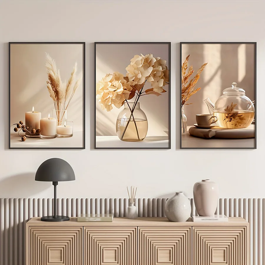 Minimalistische beige bloemen  - Home Decor Minimal recensie en prijs