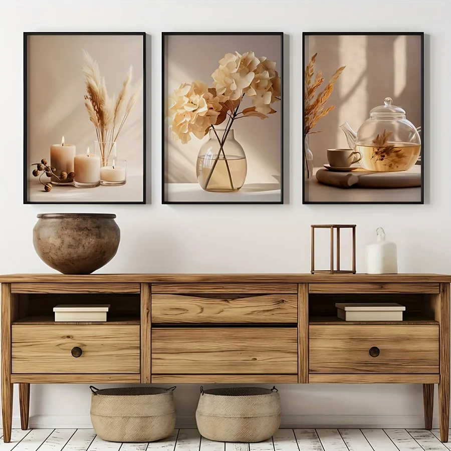 Minimalistische beige bloemen  - Home Decor Minimal recensie en prijs