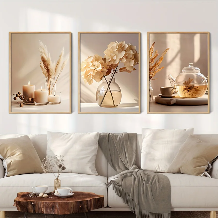 Minimalistische beige bloemen  - Home Decor Minimal recensie en prijs
