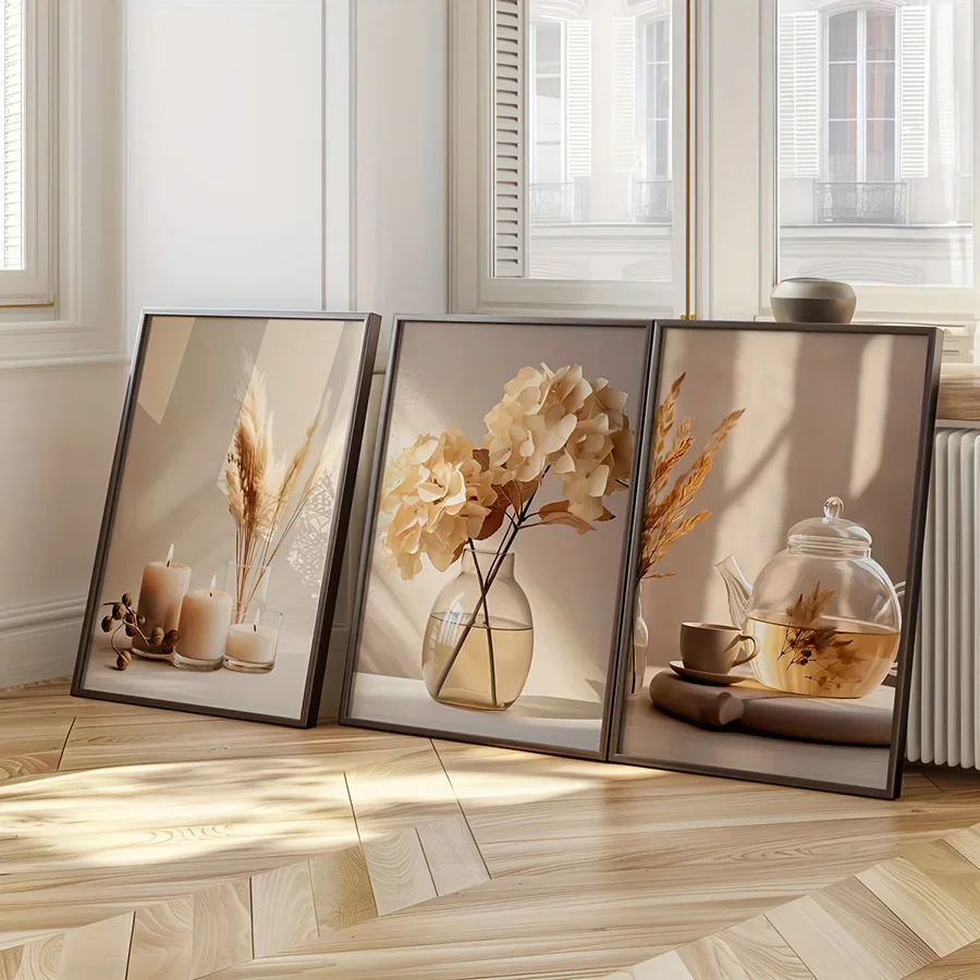 Minimalistische beige bloemen  - Home Decor Minimal recensie en prijs