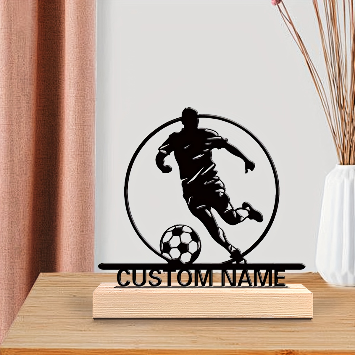 Aangepaste voetbalspeler metal - Home Decor Market recensie en prijs