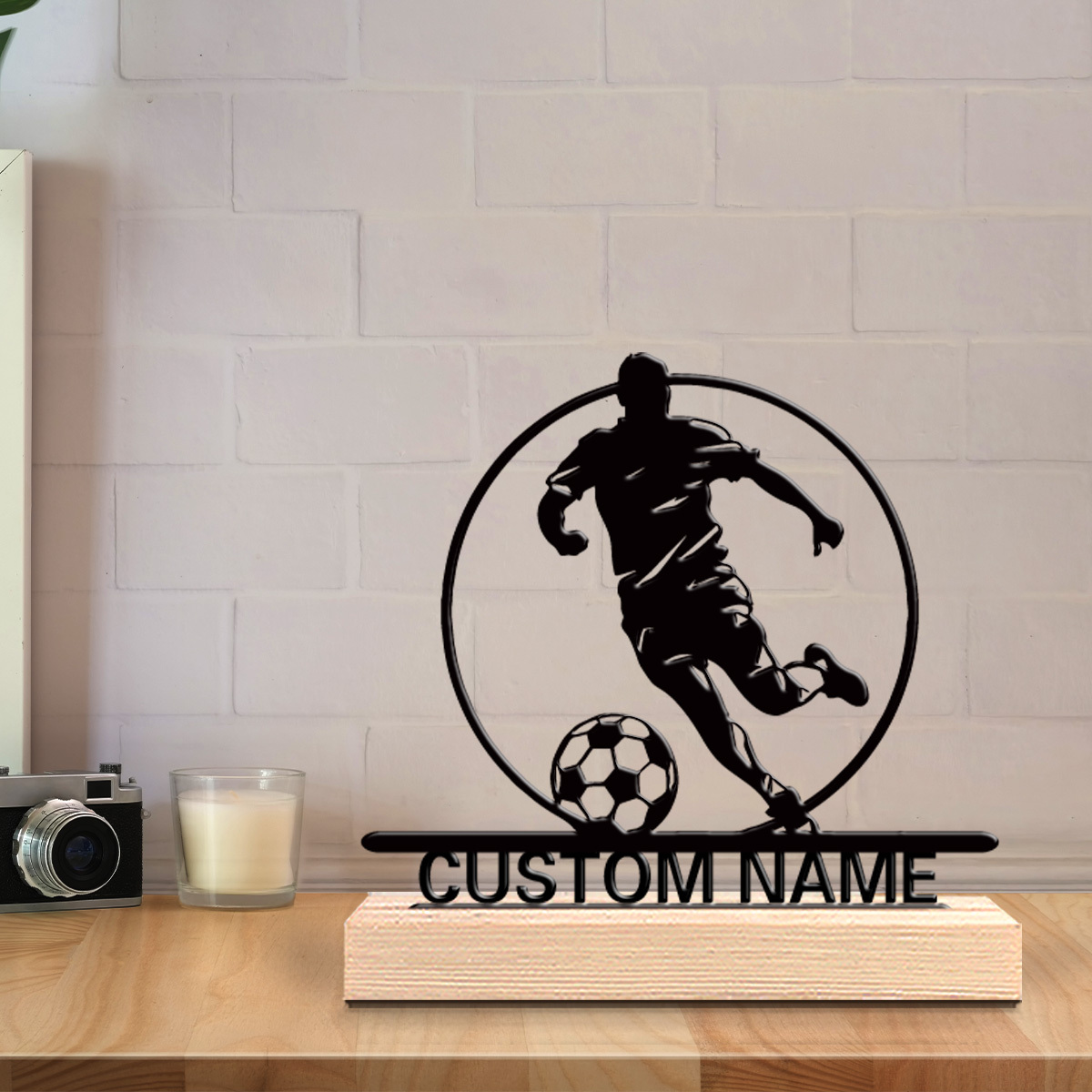Aangepaste voetbalspeler metal - Home Decor Market recensie en prijs
