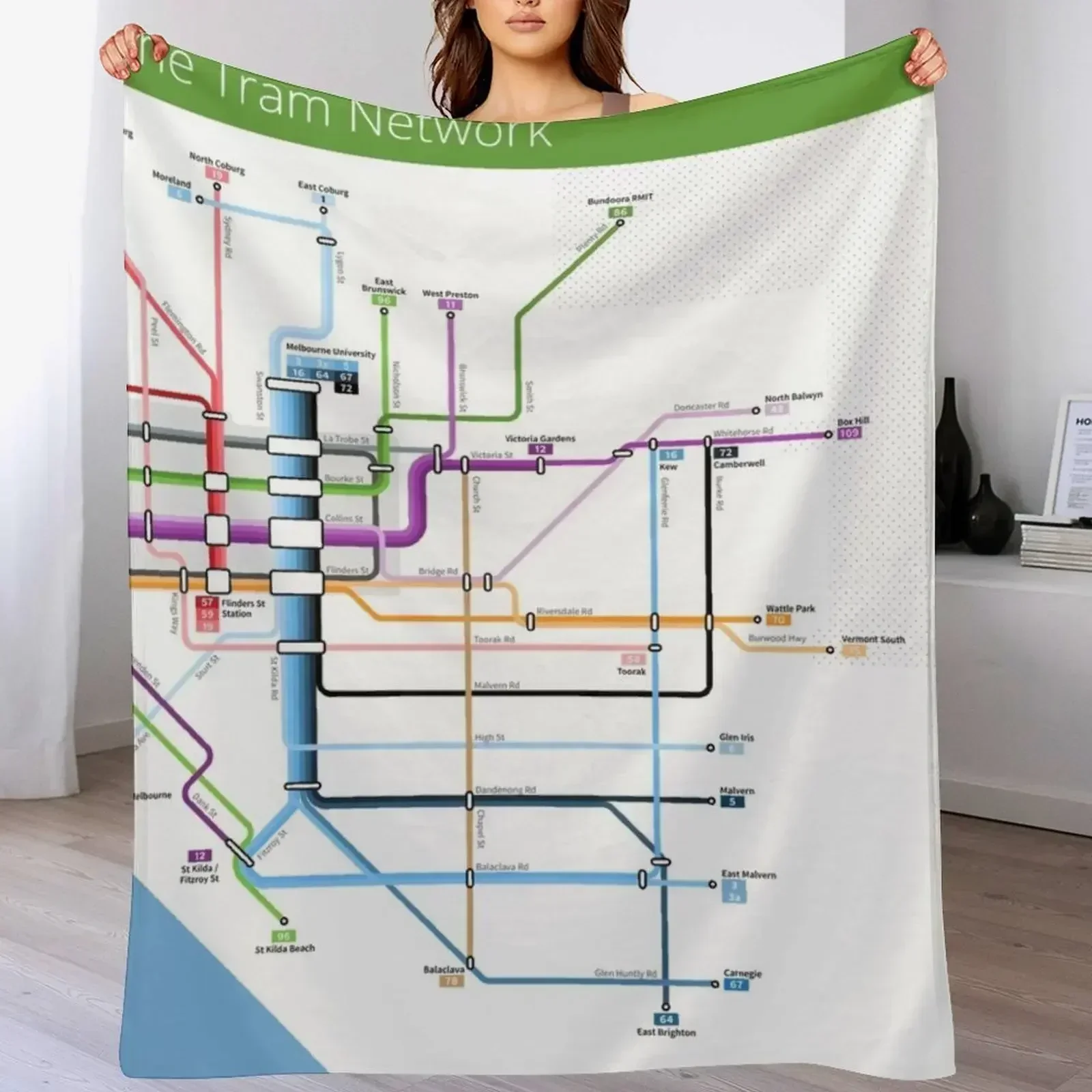 Melbourne Tramnetwerk Kaart De - Home Decor Melbourne recensie en prijs