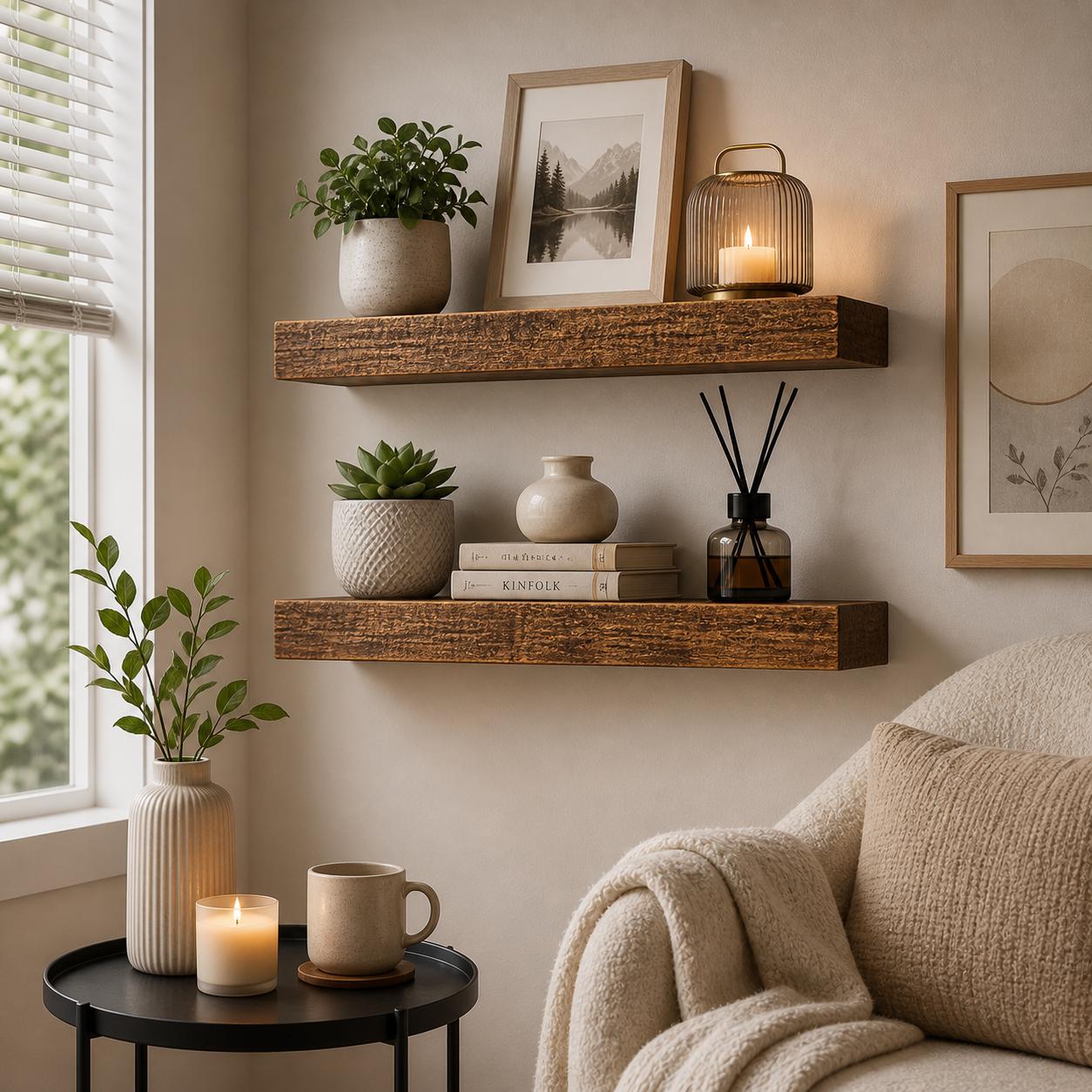 2 stuks rustieke houten zweven - Floating Shelves recensie en prijs