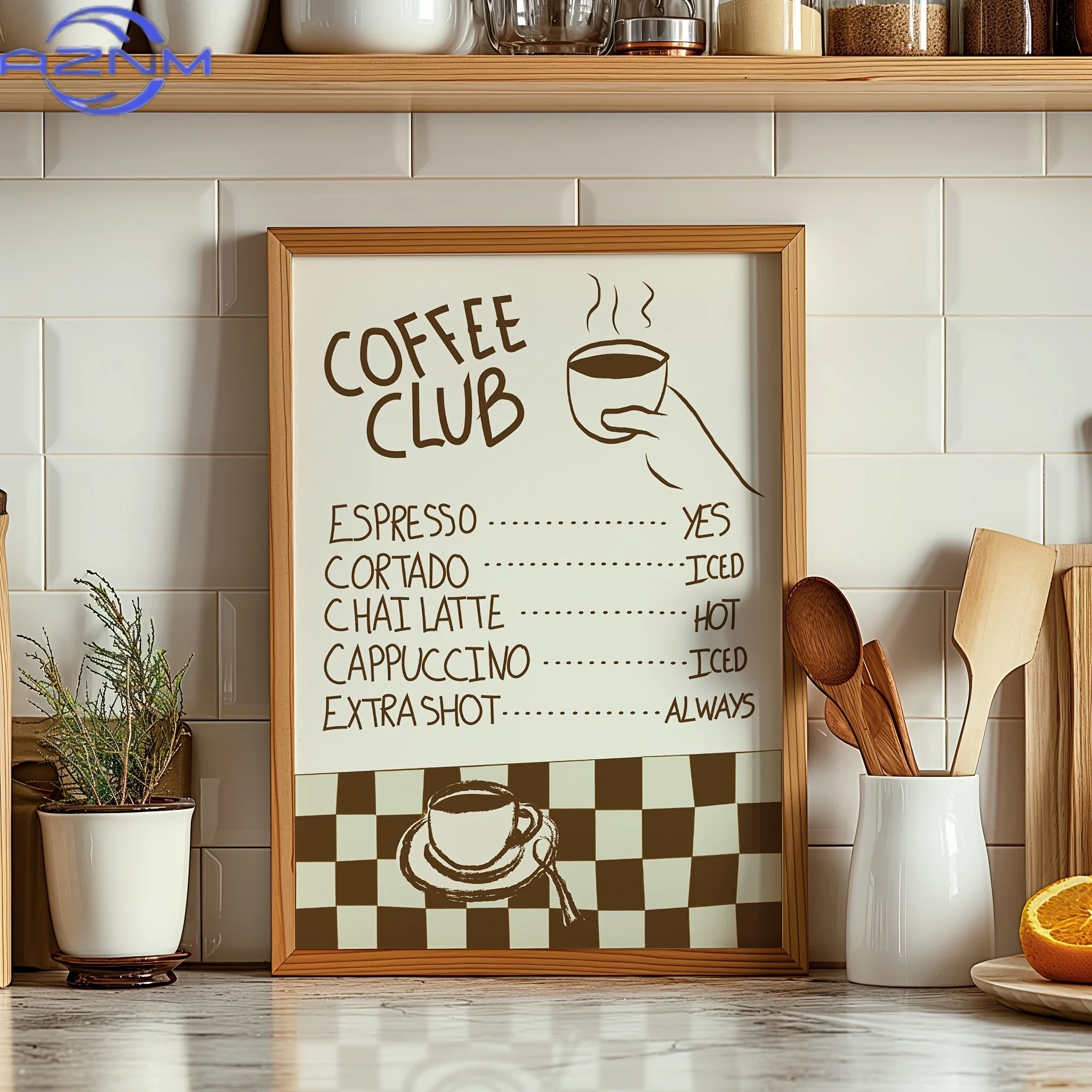 Cartoon dier tekst kunst koffi - Home Decor Minimal recensie en prijs