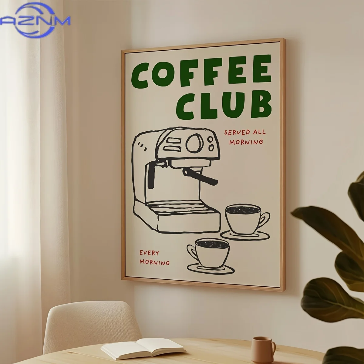 Cartoon dier tekst kunst koffi - Home Decor Minimal recensie en prijs