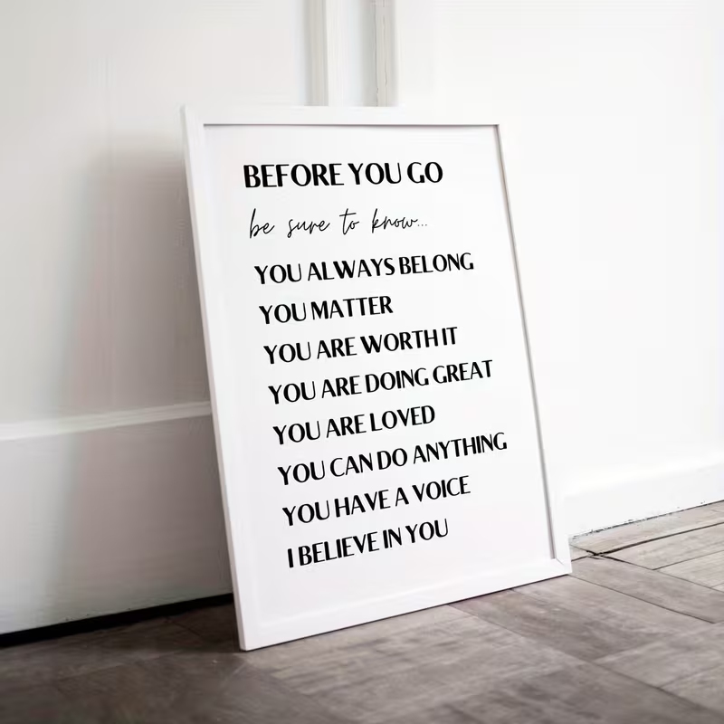 Modern Before You Go Inspirere - Home Decor Quotes recensie en prijs